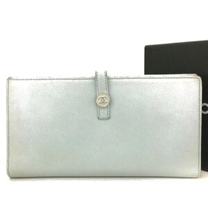 CHANEL Coco Button Leather Women's Wallet W/BOX